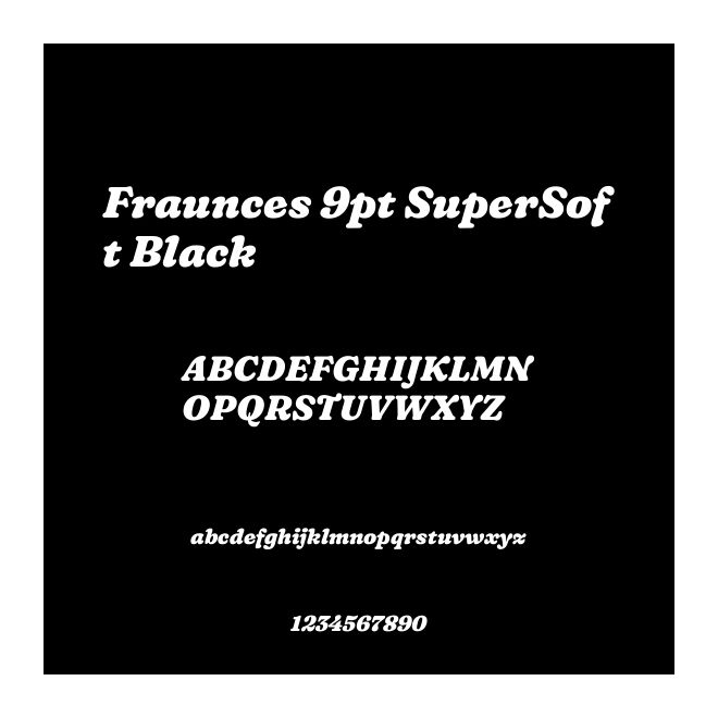 Fraunces 9pt SuperSoft Black