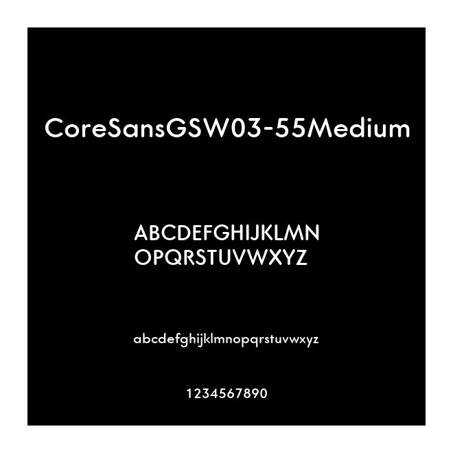 CoreSansGSW03-55Medium
