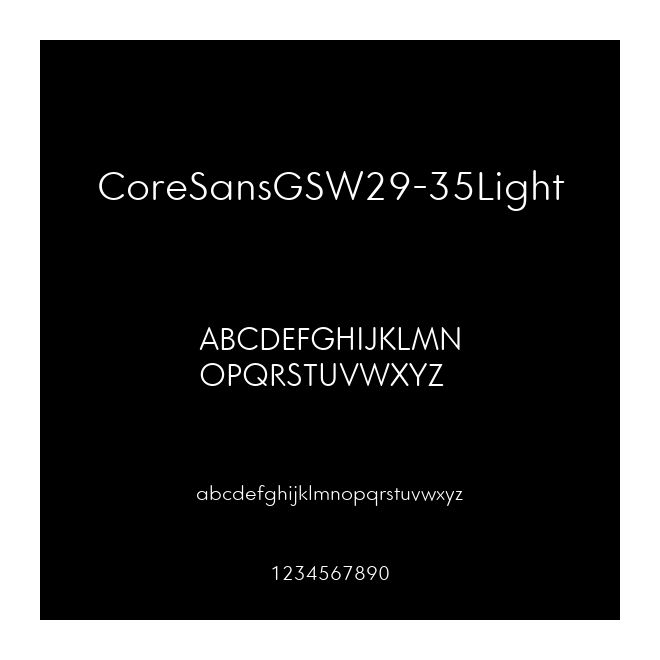 CoreSansGSW29-35Light