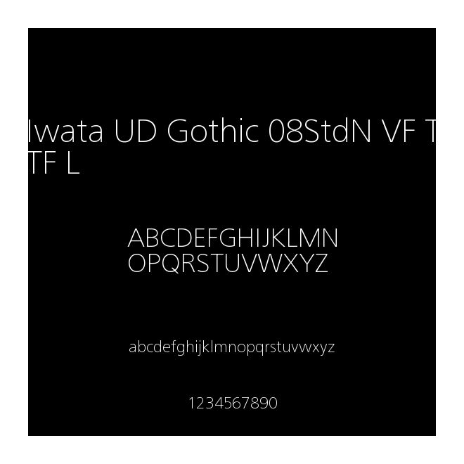 Iwata UD Gothic 08StdN VF TTF L