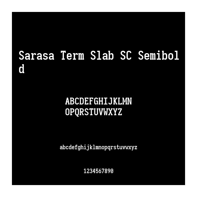 Sarasa Term Slab SC Semibold