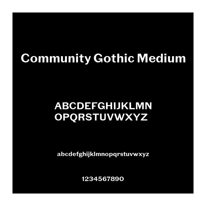 Community Gothic Medium