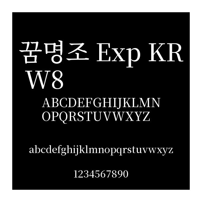 꿈명조 Exp KR W8