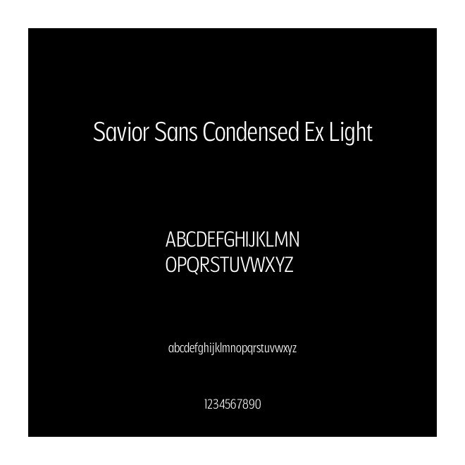 Savior Sans Condensed Ex Light