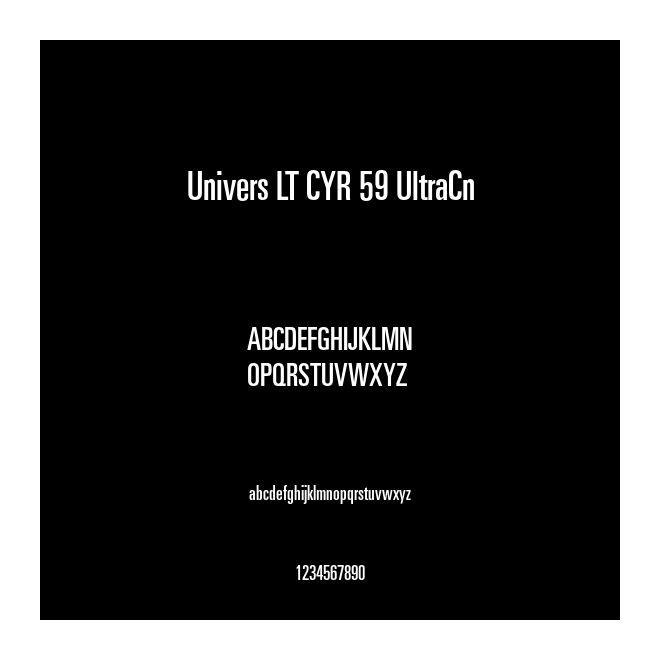Univers LT CYR 59 UltraCn
