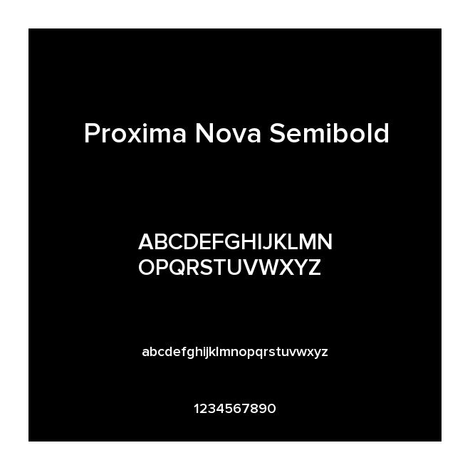 Proxima Nova Semibold