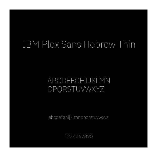 IBM Plex Sans Hebrew Thin