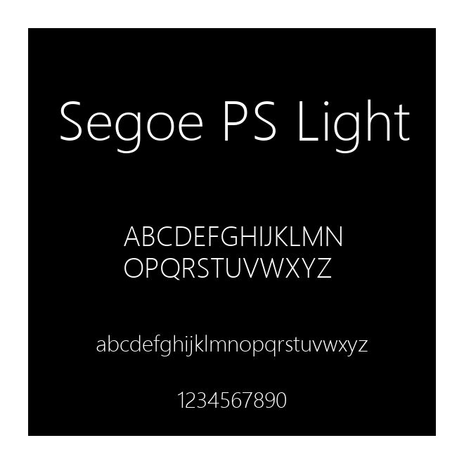 Segoe PS Light