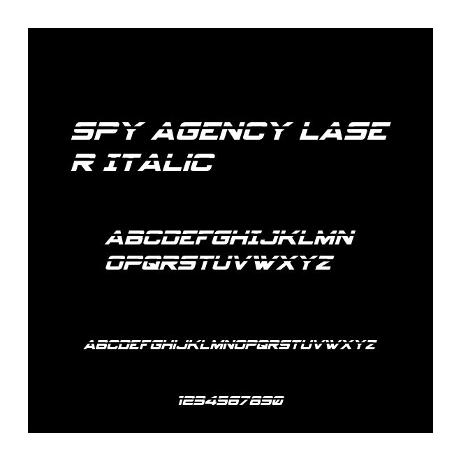 Spy Agency Laser Italic