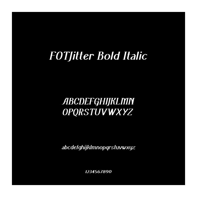 FOTJitter Bold Italic
