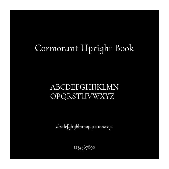 Cormorant Upright Book