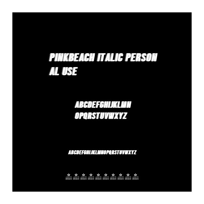 PINKBEACH ITALIC PERSONAL USE