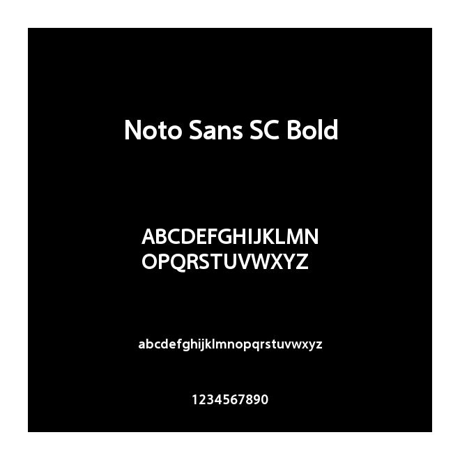 Noto Sans SC Bold