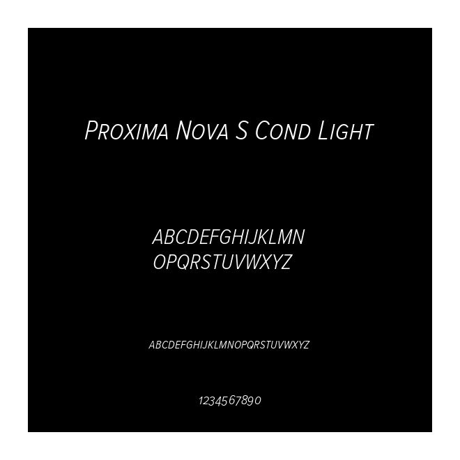 Proxima Nova S Cond Light