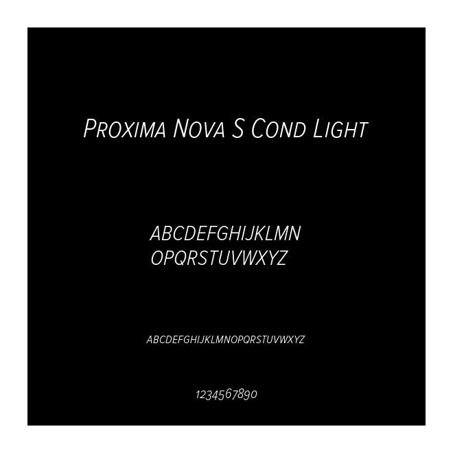 Proxima Nova S Cond Light