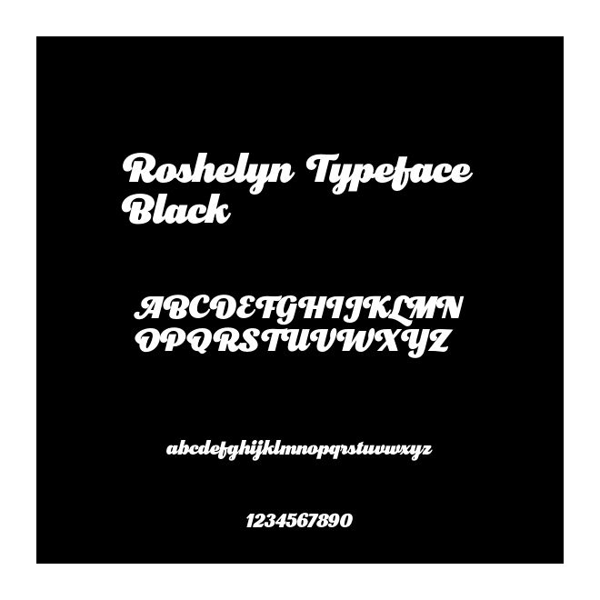 Roshelyn Typeface Black