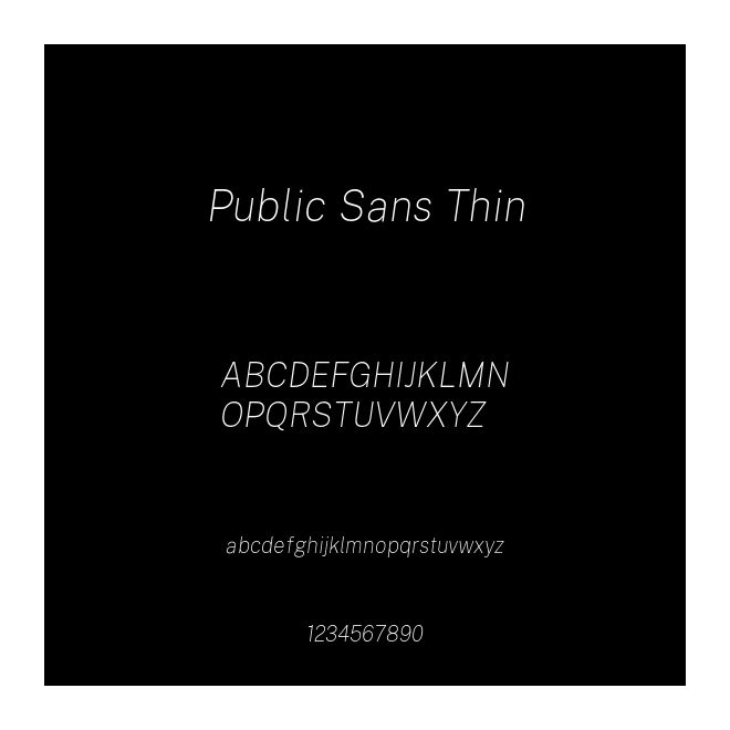 Public Sans Thin