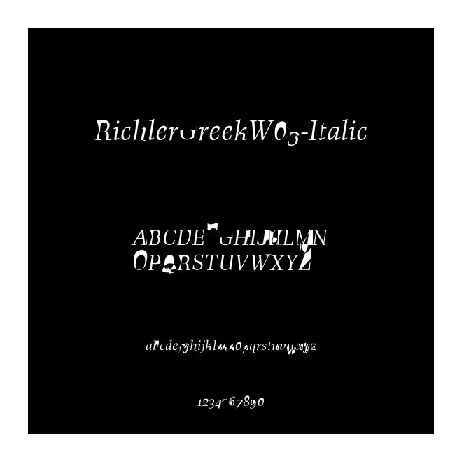 RichlerGreekW03-Italic