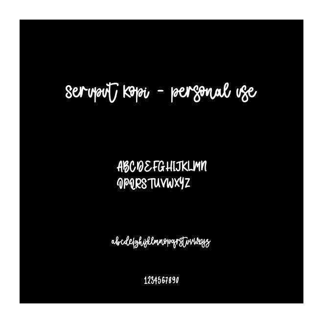 Seruput Kopi - personal use