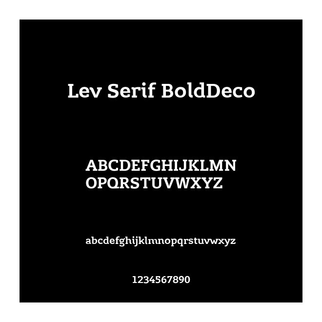Lev Serif BoldDeco