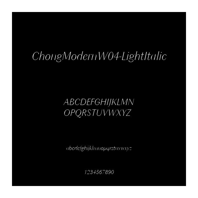 ChongModernW04-LightItalic