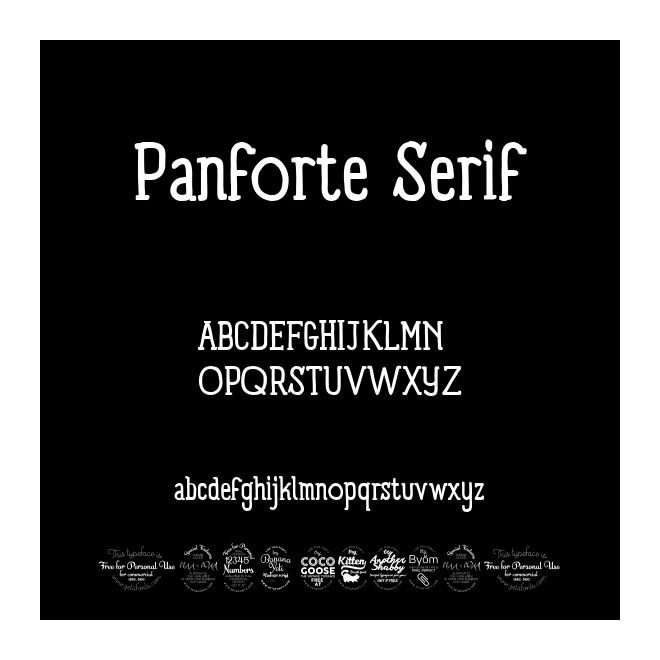Panforte Serif