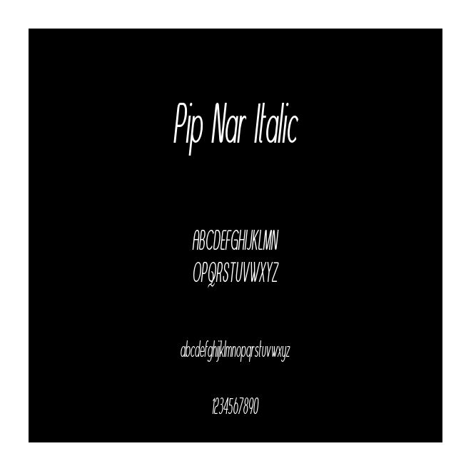 Pip Nar Italic