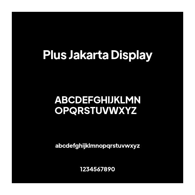 Plus Jakarta Display