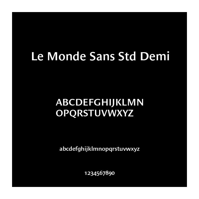 Le Monde Sans Std Demi
