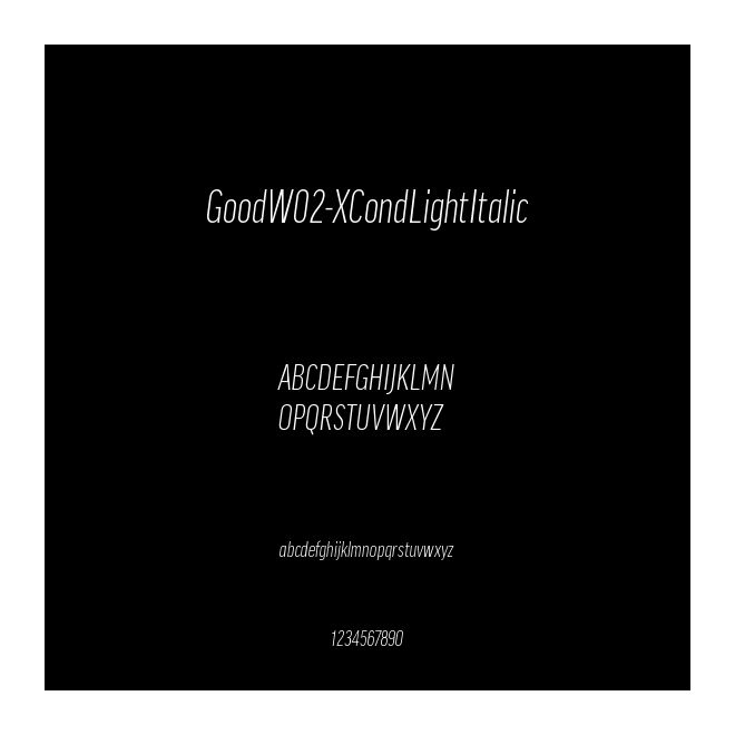 GoodW02-XCondLightItalic