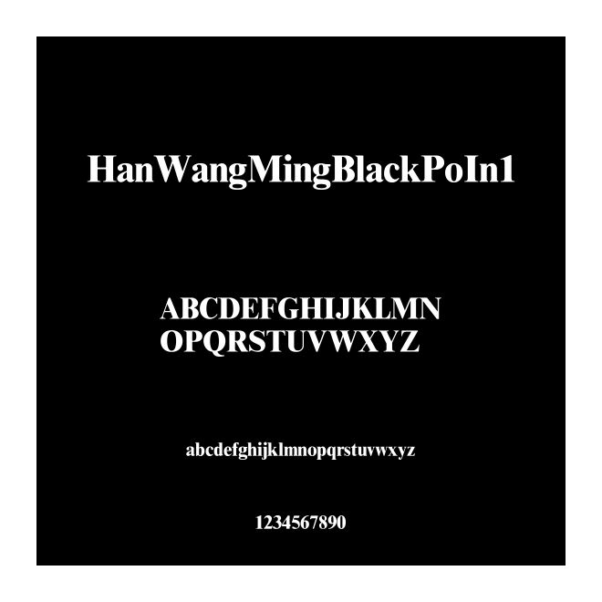 HanWangMingBlackPoIn1