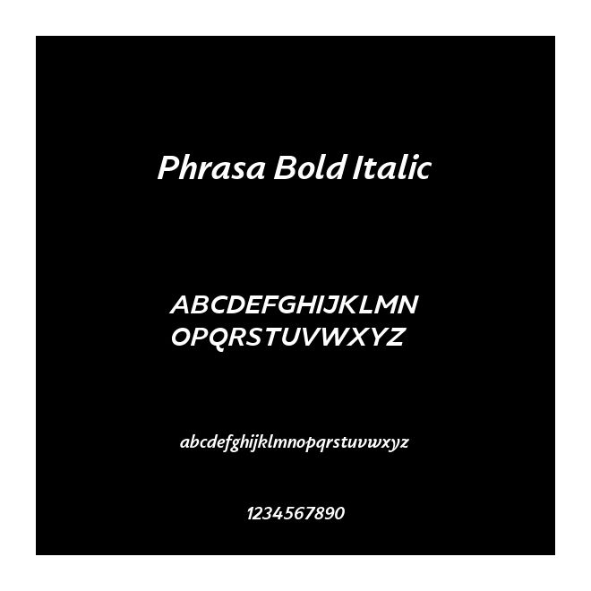 Phrasa Bold Italic