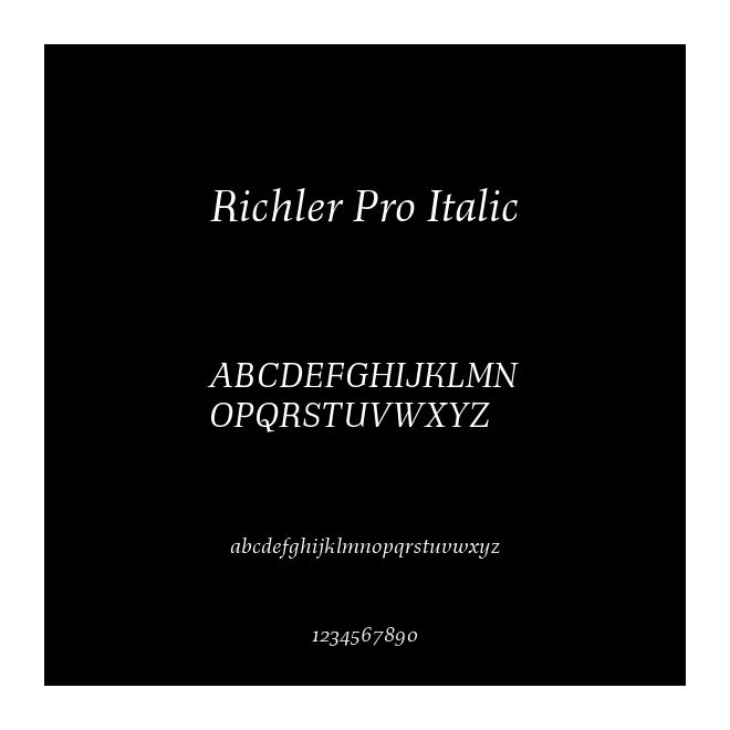 Richler Pro Italic