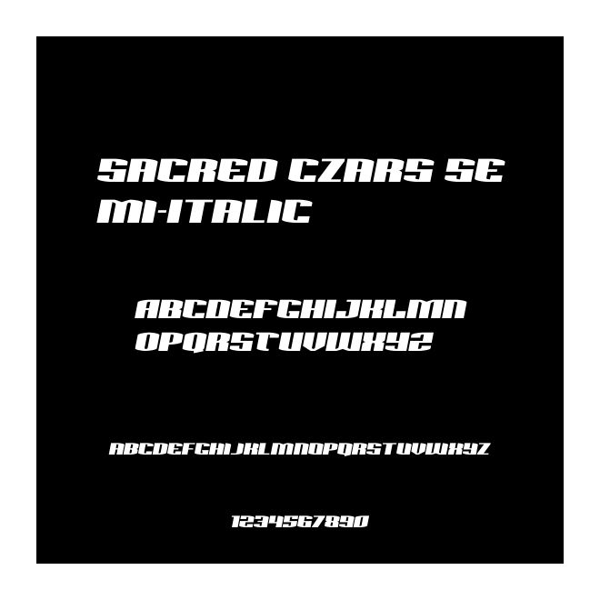 Sacred Czars Semi-Italic