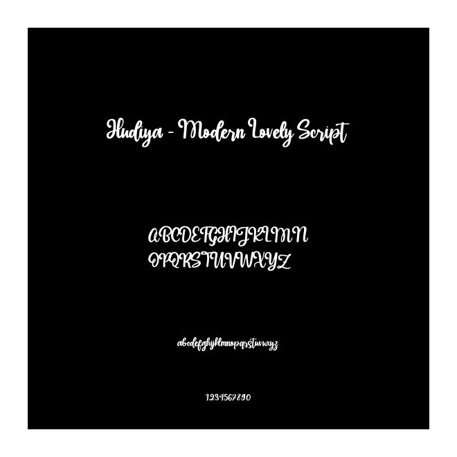 Hudiya - Modern Lovely Script