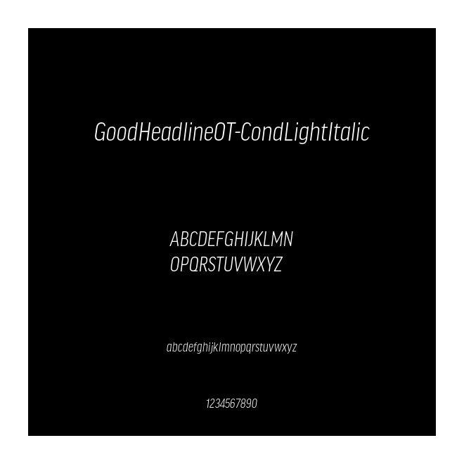 GoodHeadlineOT-CondLightItalic