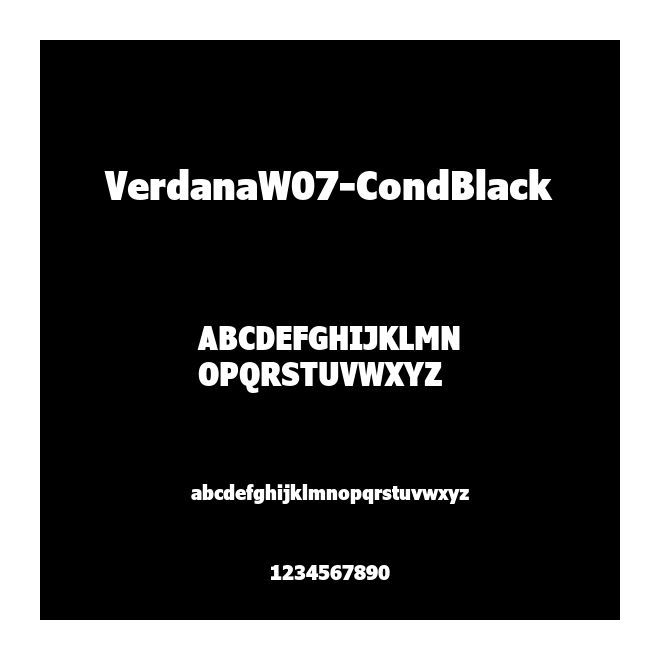 VerdanaW07-CondBlack