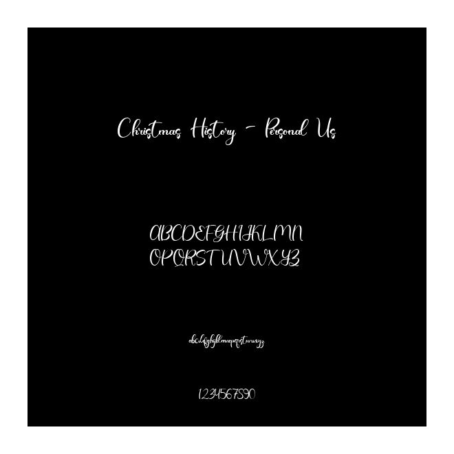 Christmas History - Personal Us