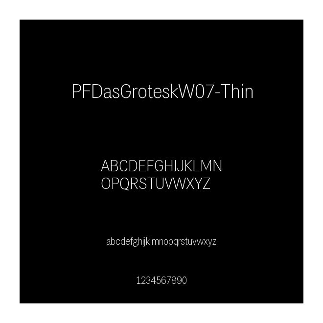 PFDasGroteskW07-Thin