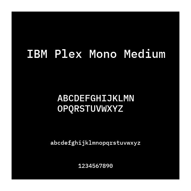 IBM Plex Mono Medium