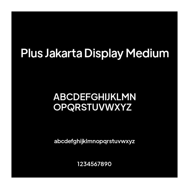 Plus Jakarta Display Medium