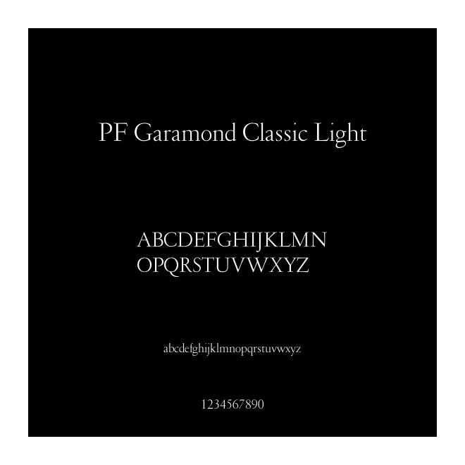 PF Garamond Classic Light