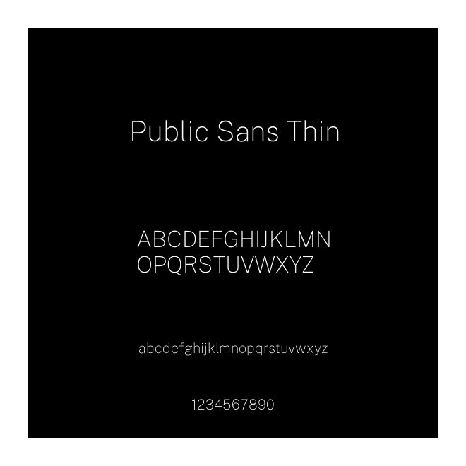 Public Sans Thin