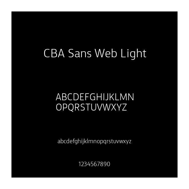CBA Sans Web Light