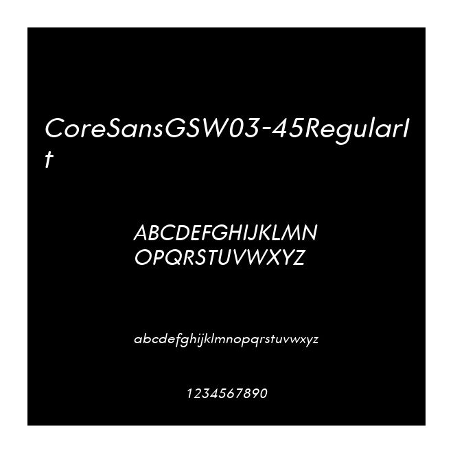 CoreSansGSW03-45RegularIt