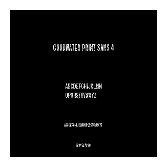Goodwater Print Sans 4
