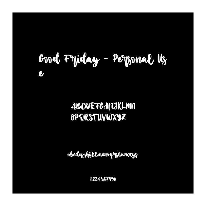 Good Friday - Personal Use