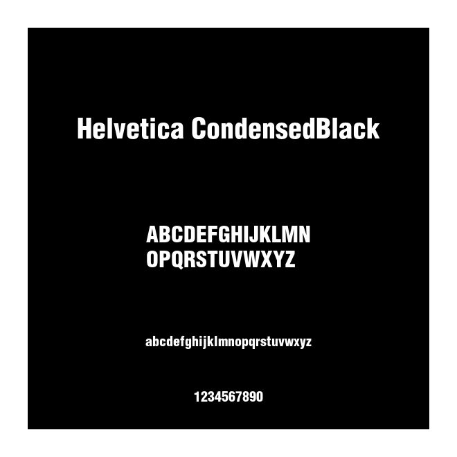 Helvetica CondensedBlack