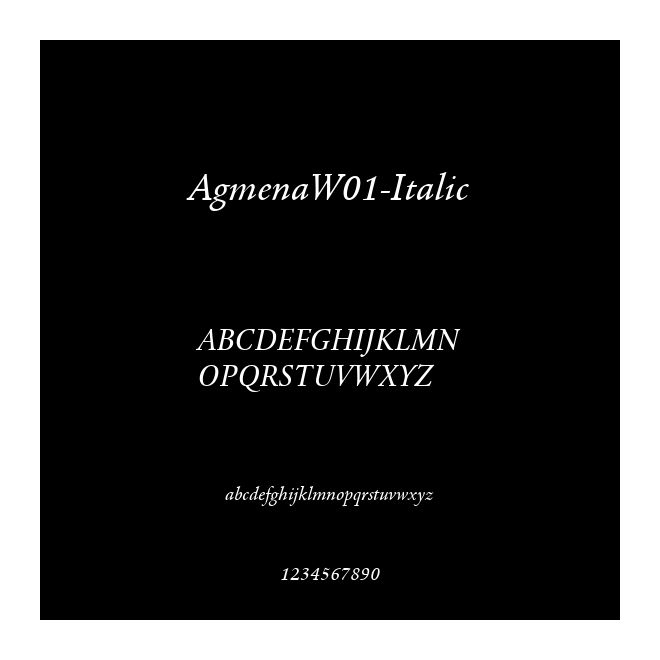 AgmenaW01-Italic