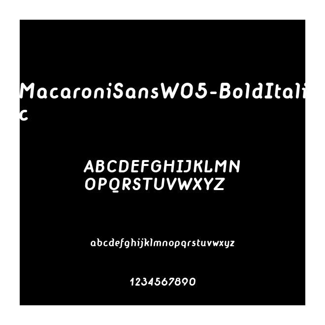 MacaroniSansW05-BoldItalic